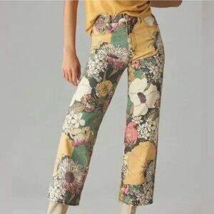 MOTHER The Rambler Build Me Up Buttercup High Rise Ankle Floral Jeans Sz 30